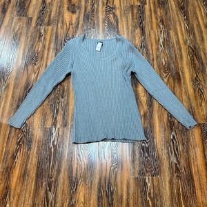 NWT Women's GAP Light Gray Ribbed Knit Maternity Sweater Size XL - L